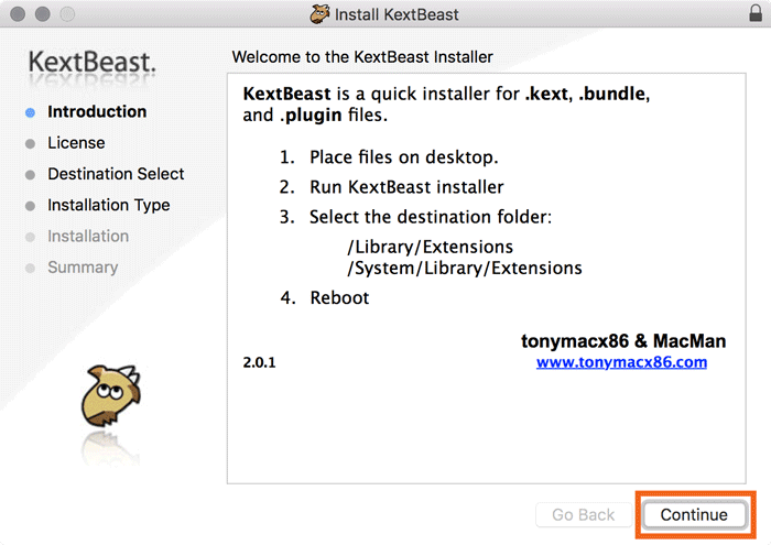 how to install kexts mac